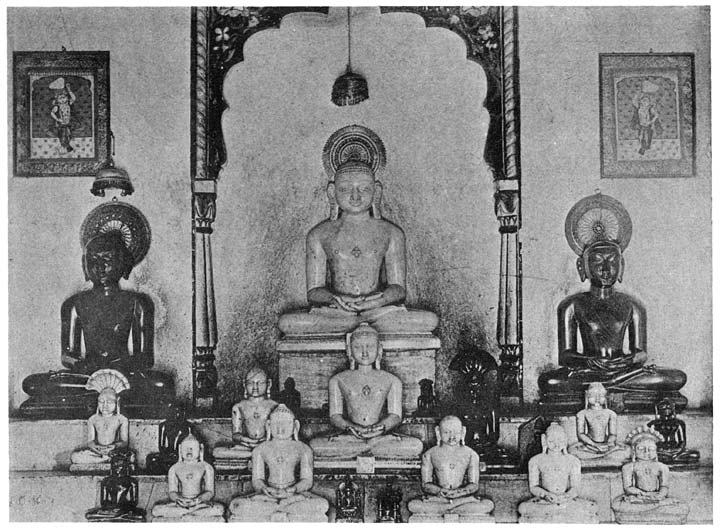 Jain gods in attitude of contemplation