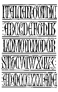 163. FRENCH AND SPANISH UNCIAL CAPITALS. 14TH CENTURY