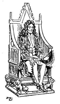 Man sitting on carved wooden chair