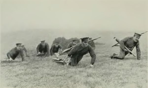 Canadians with Machine Gun Taking Up New Positions