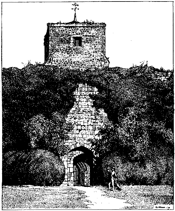 Amberley Castle, entrance to Churchyard