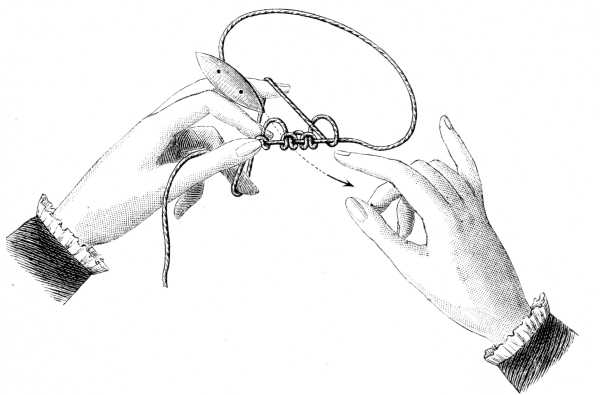 FIG. 493. POSITION OF THE HANDS FOR MAKING A PICOT.