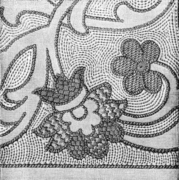 FIG. 876. PATTERN FOR PIQUÉ EMBROIDERY.