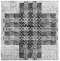 FIG. 49. DAMASK DARNING WITH
COLOURED THREAD.