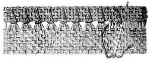 FIG. 59. ANTIQUE HEM-STITCH.
WRONG SIDE.