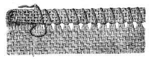 FIG. 61. ANTIQUE HEM-STITCH.
WRONG SIDE.