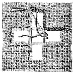 FIG. 99. OVERCASTING THE RAW EDGES
OF CUT OPEN-WORK.