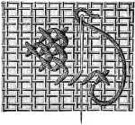 FIG. 292.
PLAIN CROSS STITCH ON
AUXILIARY CANVAS.