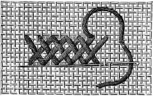 FIG. 307.
PLAITED ALGERIAN STITCH.