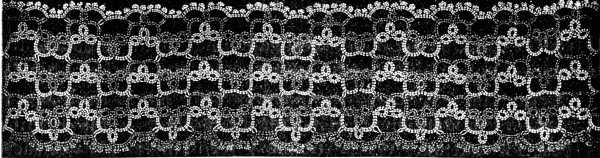 TATTED INSERTION.&mdash;DOUBLE KNOTS, SINGLE PICOTS AND JOSEPHINE PICOTS.