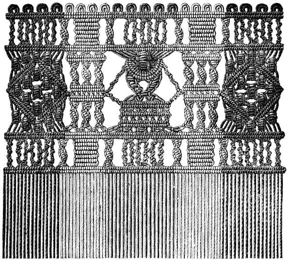 FIG. 579. MACRAM&Eacute; BORDER OR FRINGE.