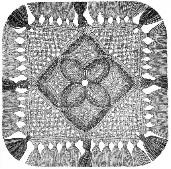 FIG. 599. MACRAM&Eacute; SQUARE.