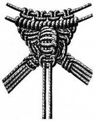 FIG. 605. ADDITION OF THE FIRST SUPPLEMENTARY THREADS.
WORKING DETAIL OF FIG. 604.