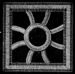 FIG. 763. WHEEL COMPOSED OF BUTTONHOLE BARS.
BARS AND RING FINISHED.