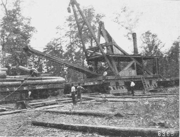Fig. 27. Steam Skidder at Work. Grant County, Arkansas.