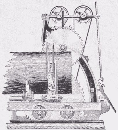 Fig. 32. Double Circular-Saw and Carriage.