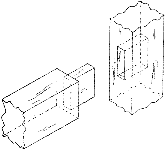 Fig. 266-32 Blind mortise and tenon