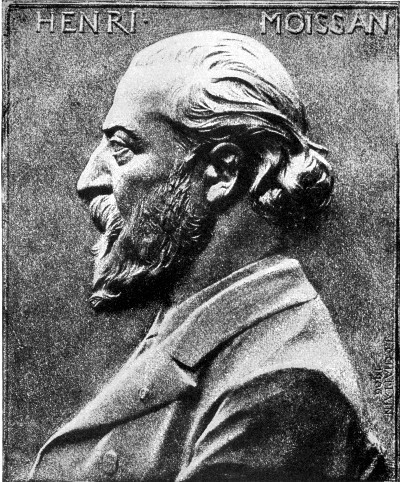 HENRI MOISSAN (French) (1853-1907)

Famous for his work with the electric furnace at high temperatures;
prepared artificial diamonds, together with many new binary compounds
such as carbides, silicides, borides, and nitrides; isolated fluorine
and studied its properties and its compounds very thoroughly
