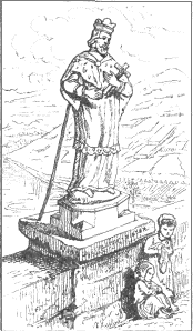 statue of king: see caption