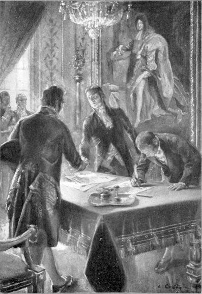 The Signing of the Louisiana Purchase Treaty by Marbois, Livingston, and Monroe
