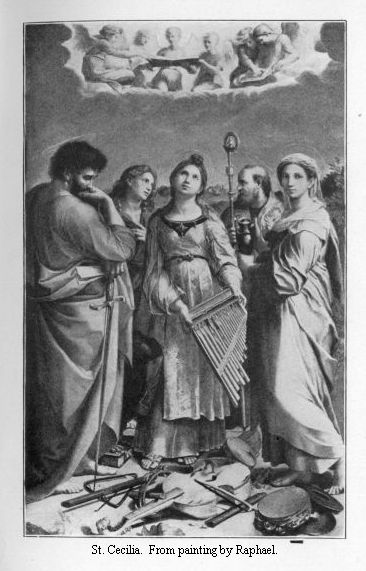 St. Cecilia.  From painting by Raphael