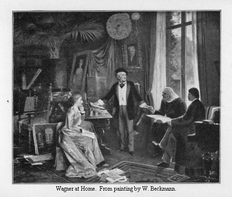 Wagner at Home.  From painting by W. Beckmann.