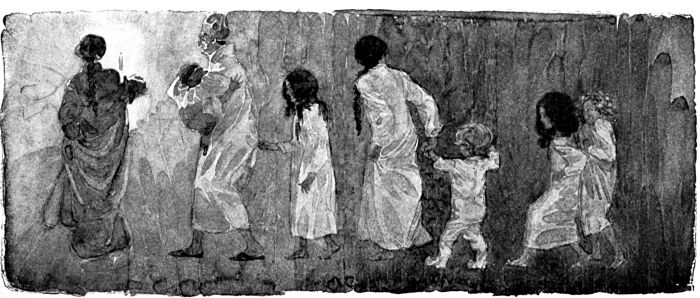 Seizing Sissy in his arms, he bore her off to
bed