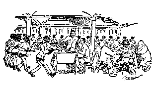 [Drawing: The Rice Tafel in Java]