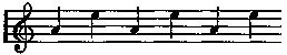 Musical notes-A E A E A E