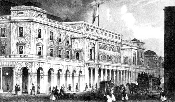 Her Majesty's Theatre, Haymarket, where Lola Montez
made her début