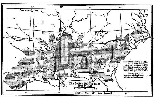 The Cotton Belt of 1860
