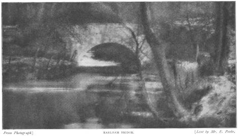 Earlham Bridge.  From Photograph.  Lent by Mr. E. Peake