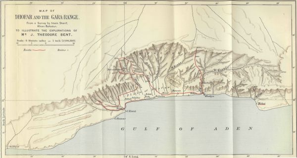 MAP OF DHOFAR AND THE GARA-RANGE