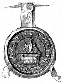 Seal, with representation of a Manor House.