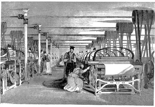 Power-loom Weaving in 1835.