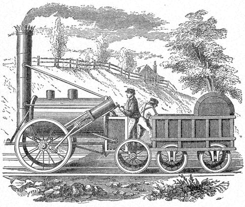 "The Rocket" Locomotive, 1825.