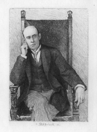 Eugene Field.  Etched by W. H. W. Bicknell.