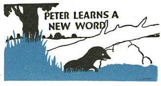 PETER LEARNS A NEW WORD