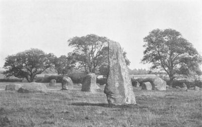 Long Meg and her Daughters (from a photograph by Messrs. Frith)