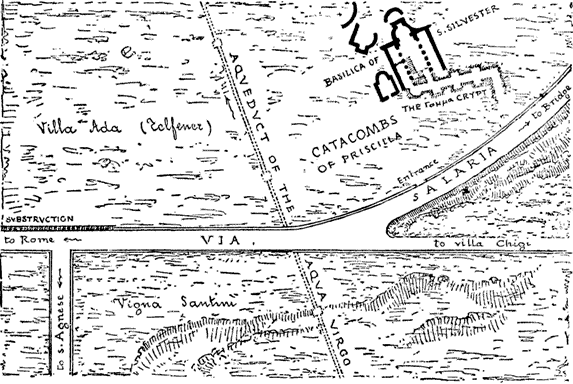 Map of the Via Salaria.