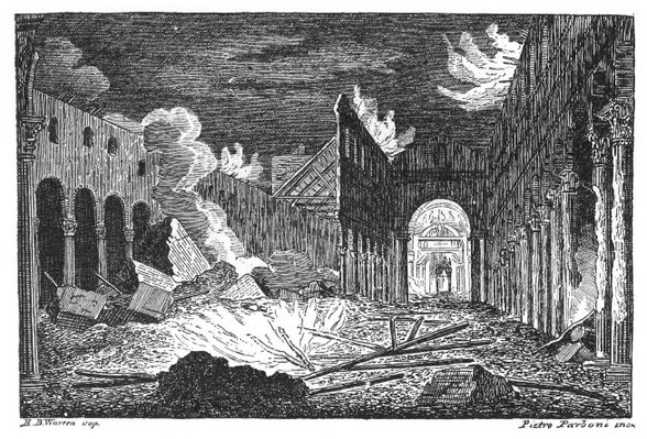 The Burning of S. Paul's, July 15, 1823. (From an old print.)