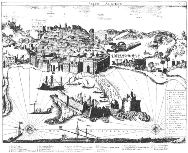 Old map of Algiers