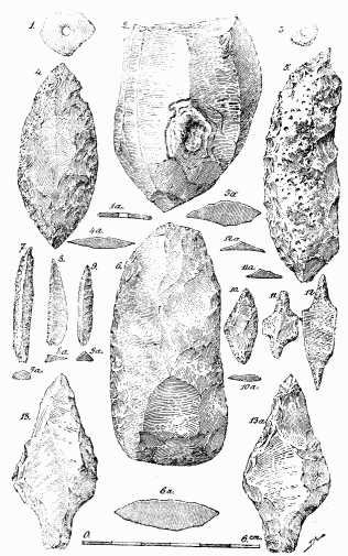 Silex grattoir en obsidienne Préhistorique , Neandertal