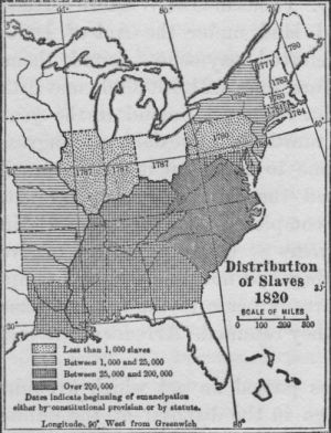 Distribution of Slaves 1820