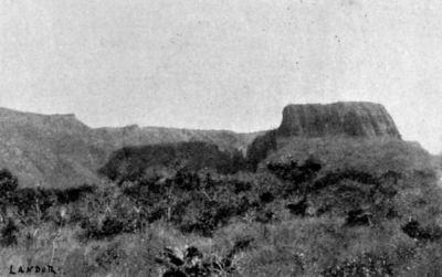 Quadrangular Rocky Mountain showing Rocky Wall connecting it with the Neighbouring Range.