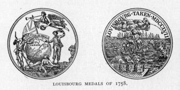 Louisbourg medals of 1758.