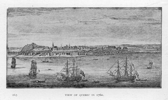 View of Quebec in 1760.