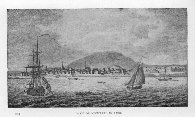 View of Montreal in 1760.