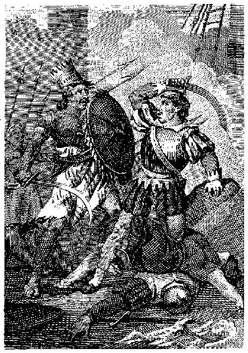 John fondit brusquement sur les Hollandais
et les tailla tous en pices.