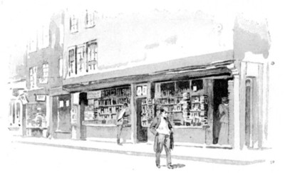 Messrs. Hill and Son's Shop in Holywell Street.